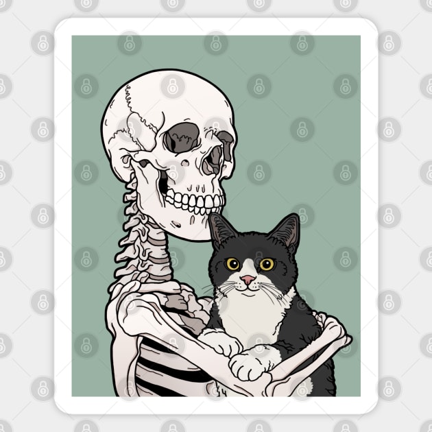 Tuxedo Cat Friend Magnet by tiina menzel